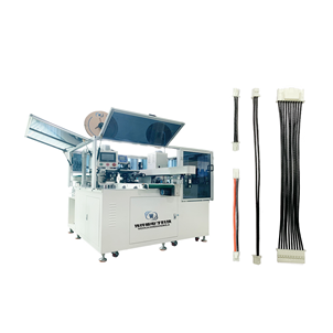 Fully Automatic Multi line Double ended Plug in Rubber Shell Terminal Crimping Machine